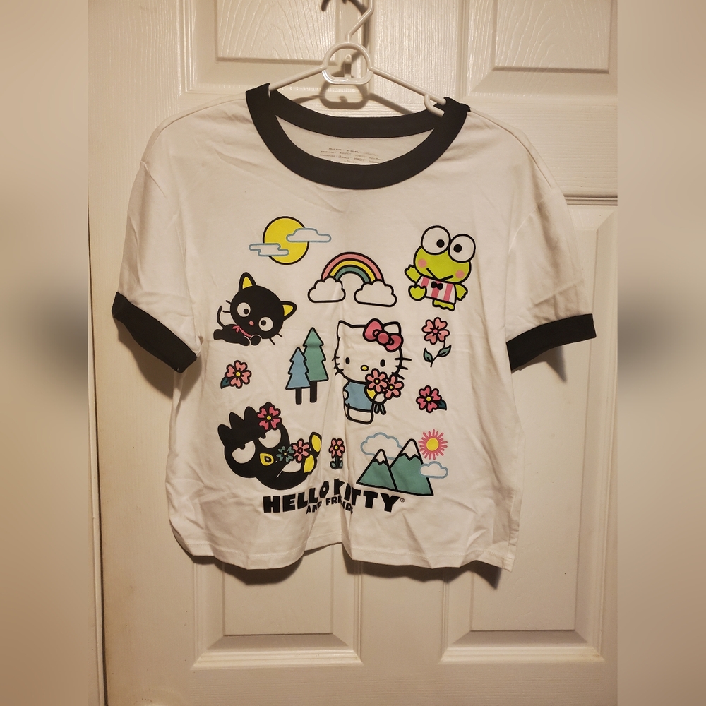 Sanrio White and Black Short Sleeve Tee